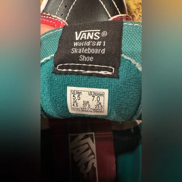 Vans Sk8-Hi Tartan Daze Punk Hi-Top Sneakers Shoes Size Men 5.5 EU size 37 - Picture 9 of 10